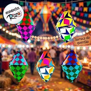 Balão Decorativo de Papel Junina - 5 unidades - Rizzo