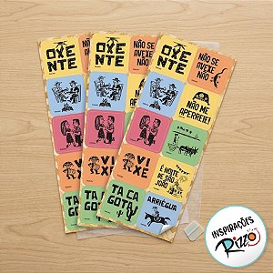 Adesivo Quadrado Festa Junina - Sertão - 30 unidades - Festcolor - Rizzo