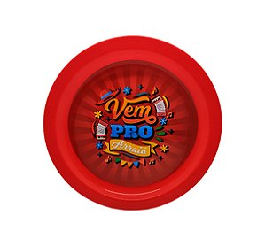 Prato Redondo São João - 26,5cm - Vermelho - 1 unidade - Rizzo