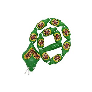 Brinquedo Cobra Naja Articulada - Verde - 1 unidade - Rizzo