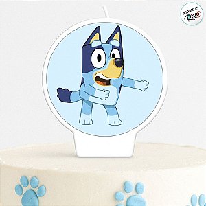 Vela Plana - Bluey - 1 unidade - Festcolor - Rizzo
