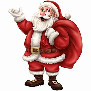 Papai Noel Decorativo de Papel Cartão - 45x70cm - 1 unidade - Regina - Rizzo