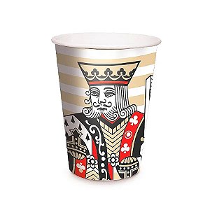 Kit Copos de Papel - Festa Cassino - 330ml - 8 unidades - Cromus - Rizzo