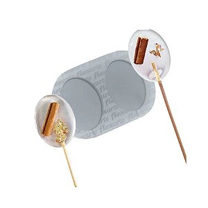 Molde de Silicone Dupla de Pirulito - Ref. 785 - 1 unidade - Flexarte - Rizzo