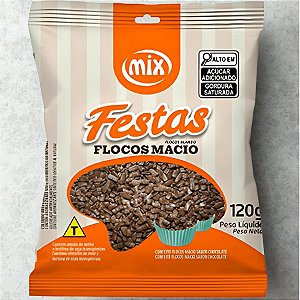 Confeito de Flocos Macio Sabor Chocolate Escuro - 120g - 1 unidade - Mix - Rizzo