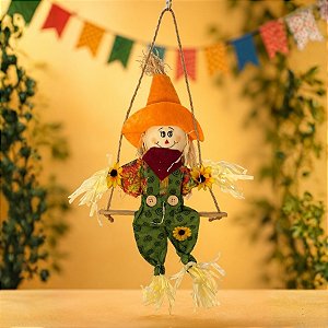 Enfeite Para Pendurar Espantalho No Balanço De Festa Junina - 25x35cm - 1 unidade - Rizzo