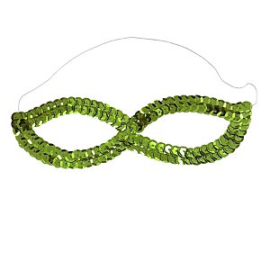 Máscara de Carnaval Infantil De Lantejoula - Verde Limão - 1 unidade - Rizzo