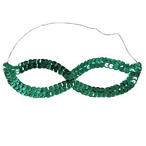 Máscara de Carnaval Infantil De Lantejoula - Verde Escuro - 1 unidade - Rizzo