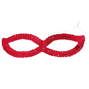 Máscara de Carnaval Infantil De Lantejoula - Vermelho - 1 unidade - Rizzo
