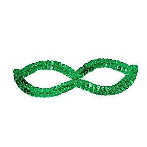 Máscara de Carnaval Infantil De Lantejoula - Verde Esmeralda - 1 unidade - Rizzo