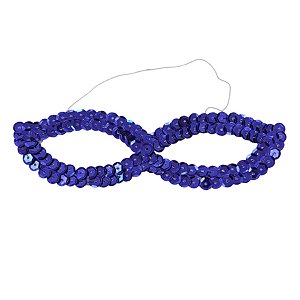 Máscara de Carnaval Infantil De Lantejoula - Azul Marinho - 1 unidade - Rizzo