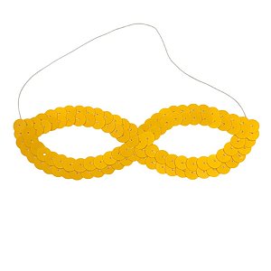 Máscara de Carnaval Infantil De Lantejoula - Amarelo - 1 unidade - Rizzo