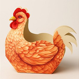 Enfeite De Galinha 3D De Festa Junina - 20,5x11x17cm - 2 unidades - Rizzo
