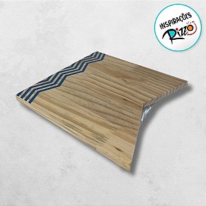 Tábua De Madeira - Festa Junina Banderola Azul Grande - 24,5x24,5cm - 1 unidade - Cromus - Rizzo