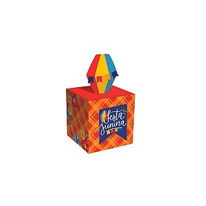 Caixa Pop Up - Balão De Festa Junina Arraiá Bão Demais - 9x9x8,5cm - 10 unidades - Cromus - Rizzo