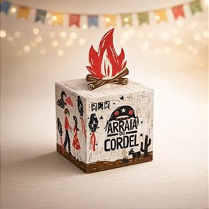 Caixa Pop Up - De Festa Junina Cordel P - 7x7x7cm - 10 unidades - Cromus - Rizzo