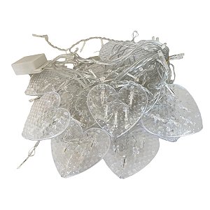 Cordão com Led - Corações e Luzinhas - 3m - 1 unidade - Rizzo