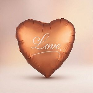 Balão de Festa Microfoil 18" 45cm - Love Café Fosco - 1 unidade - Rizzo