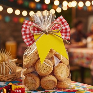 Tag Bandeirinha Festa Junina Amarela - 7x8,5cm - 5 unidades - Rizzo