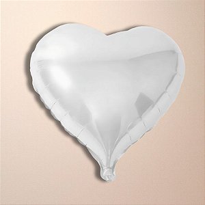 Balão De Festa Metalizado De Coração 10" 25cm - Cinza - 1 unidades - Rizzo - Rizzo