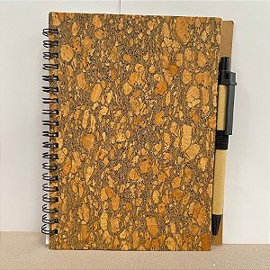 Bloco para Anotação Com Caneta Estampa Casca de Árvore Com Glitter - 70 Folhas - 13,5x17,5cm - 1 unidade - Rizzo