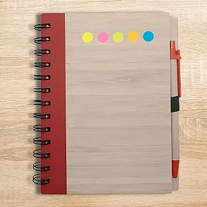Bloco para Anotação Com Caneta E Autoadesivo - Vermelho - 70 Folhas - 11,5x15,5cm - 1 unidade - Rizzo