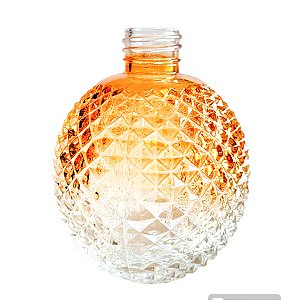 Frasco para Perfumaria de Vidro Redondo - Madri Mel Degrade - 330ml - 1 unidade - Rizzo