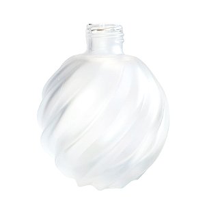 Frasco para Perfumaria de Vidro Redondo - Aspiral Jateado Branco- 280ml - 1 unidade - Rizzo