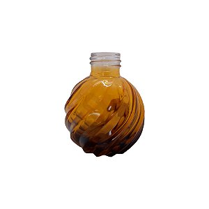 Frasco para Perfumaria de Vidro Redondo - Aspiral Marrom - 120ml - 1 unidade - Rizzo