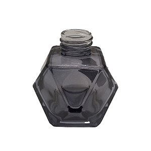 Frasco para Perfumaria de Vidro Quadrado - Viena Cinza - 100ml - 1 unidade - Rizzo