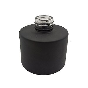 Frasco para Perfumaria de Vidro Redondo - Frasco Preto - 150ml - 1 unidade - Rizzo