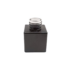 Frasco para Perfumaria de Vidro Cubo - Liverpool Preto - 50ml - 1 unidade - Rizzo