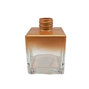 Frasco para Perfumaria de Vidro Cubo - Ambar Degrade - 250ml - 1 unidade - Rizzo