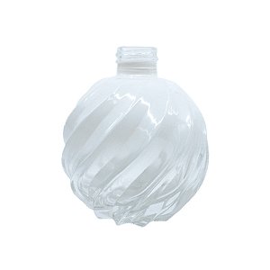 Frasco para Perfumaria de Vidro Redondo - Aspiral Branco Degradê - 180ml - 1 unidade - Rizzo
