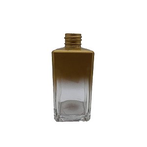 Frasco para Perfumaria de Vidro Quadrado - Square Ouro Degrade - 250ml - 1 unidade - Rizzo