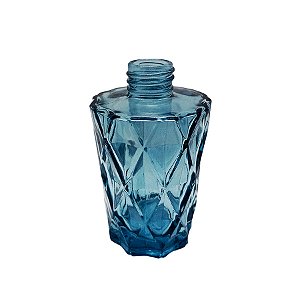 Frasco para Perfumaria de Vidro Redondo - Difusor Azul - 200ml - 1 unidade - Rizzo