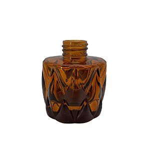 Frasco para Perfumaria de Vidro Oval - Zaragoza Âmbar - 50ml - 1 unidade - Rizzo