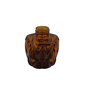 Frasco para Perfumaria de Vidro Oval - Zaragoza Âmbar- 50ml - 1 unidade - Rizzo