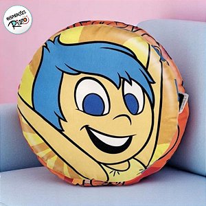 Almofada Redonda - Alegria e Tristeza - Divertidamente - 30x30cm - 1 unidade - Disney Original - Rizzo