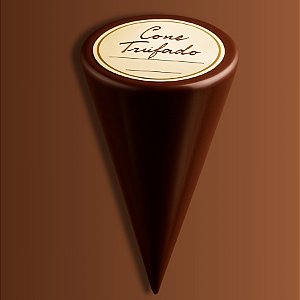 Kit Cone Metalizado Com Etiqueta - Marrom - 10x15cm - 50 unidades - Cromus - Rizzo