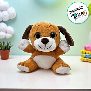 Cachorro De Pelúcia - Laranja - 15,5cm - 1 unidade - Rizzo
