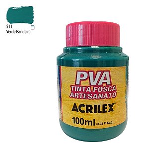 Tinta Fosca Artesanato PVA 100ml - Verde Bandeira - 1 unidade - Acrilex - Rizzo