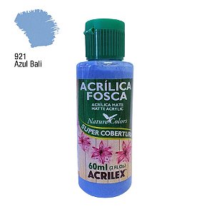 Tinta Acrílica Fosca 60ml - Azul Bali - 1 unidade - Acrilex - Rizzo