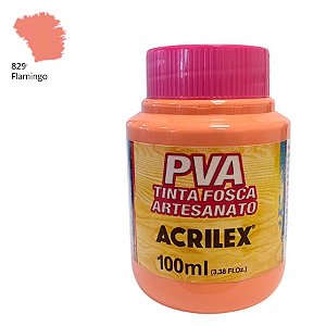 Tinta Fosca Artesanato PVA 100ml - Flamingo - 1 unidade - Acrilex - Rizzo