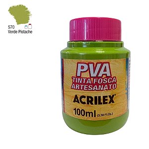 Tinta Fosca Artesanato PVA 100ml - Verde Pistache - 1 unidade - Acrilex - Rizzo