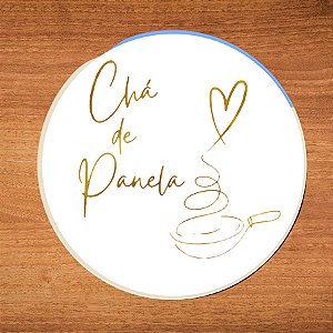 Adesivo "Chá de Panela" - Ref.2315 - Hot Stamping - 4x4cm - 25 unidades - Stickr - Rizzo