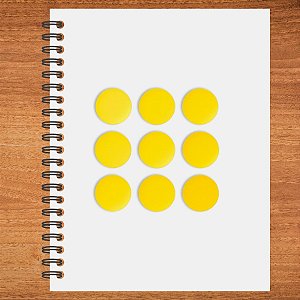 Adesivo Pontinho Amarelo - 1,5x1,5cm - 100 unidades - Stickr - Rizzo