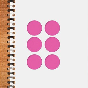Adesivo Pontinho Rosa - 1,5x1,5cm - 100 unidades - Stickr - Rizzo