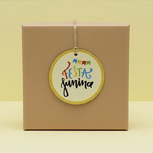 Tag Redonda "Festa Junina" Com Sisal - 5x5cm - 15 unidades - Stickr - Rizzo
