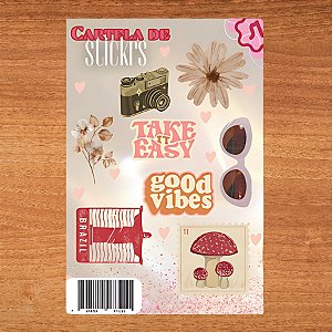 Cartela Girly - 8 Adesivos - 10x15cm - 1 unidades - Stickr - Rizzo
